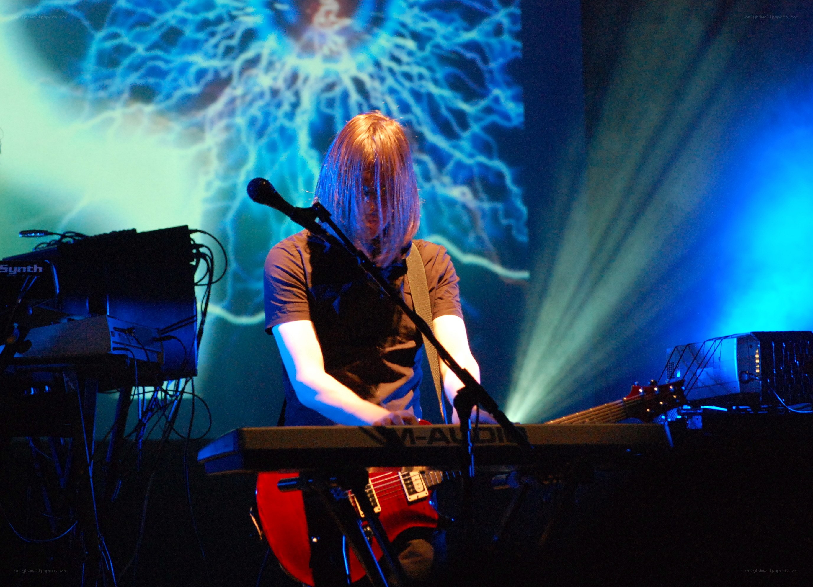 Musician performing on stage