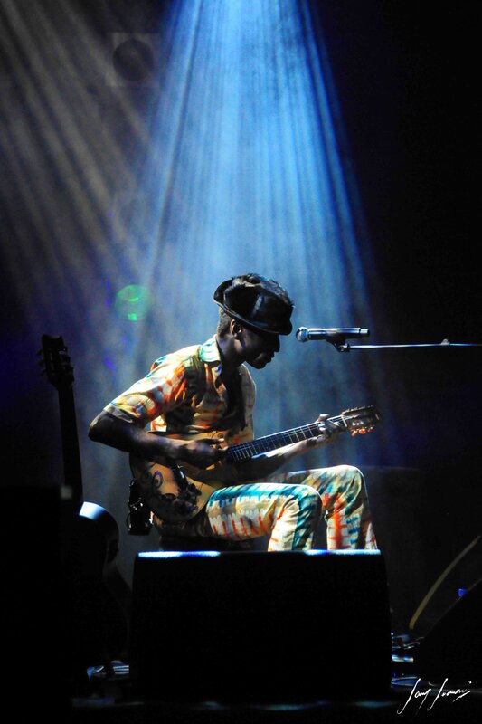 Musician performing on stage
