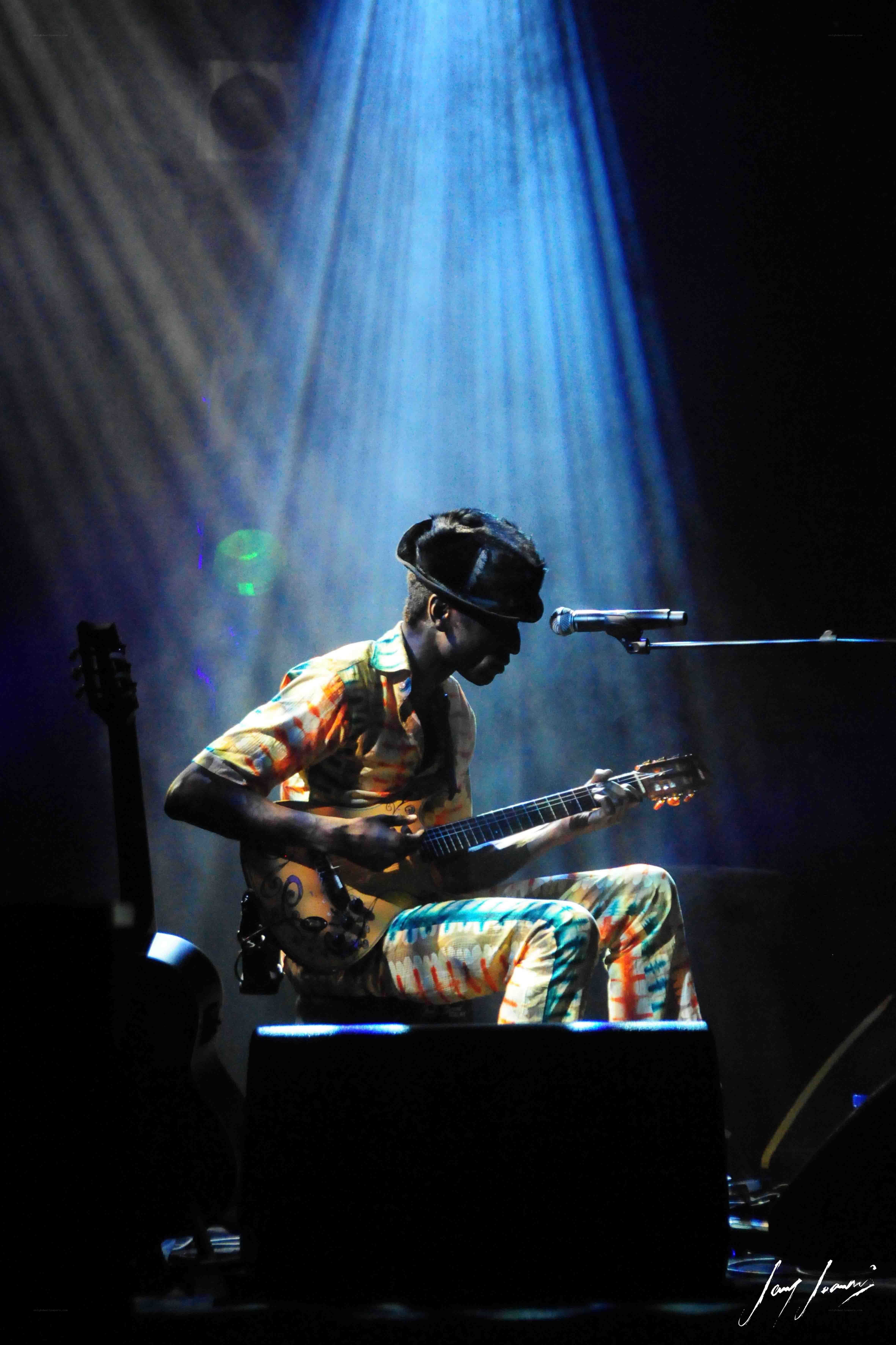 Musician performing on stage