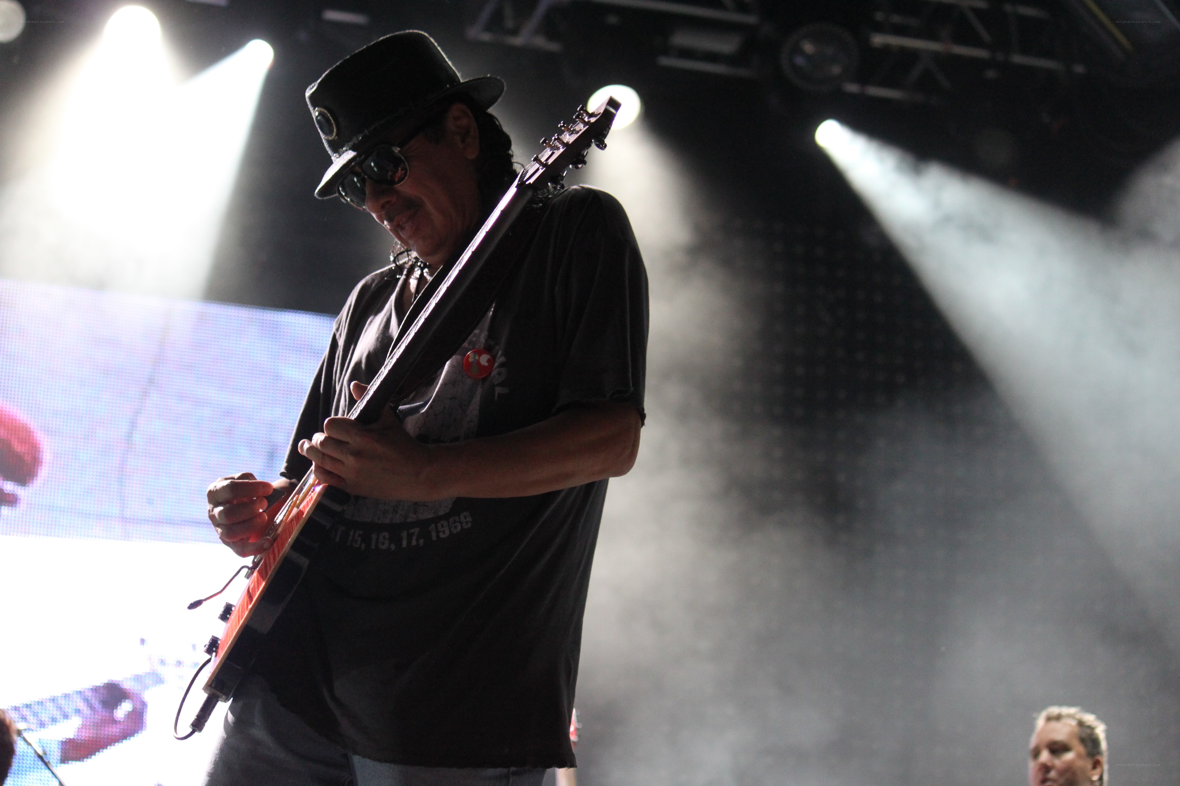 Musician performing on stage