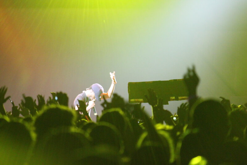 Musician performing on stage