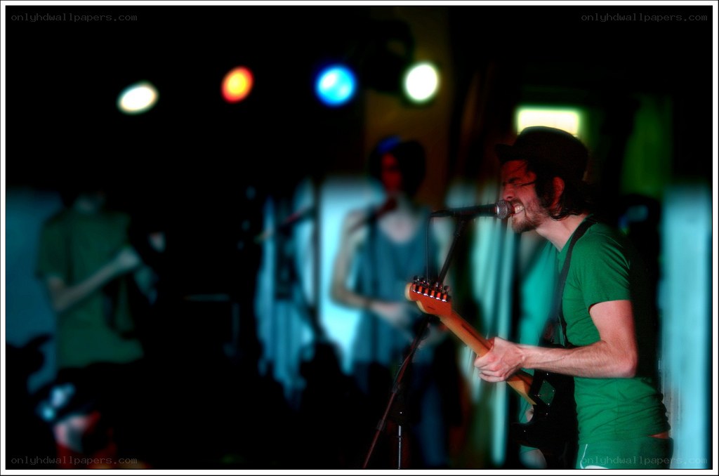 Musician performing on stage