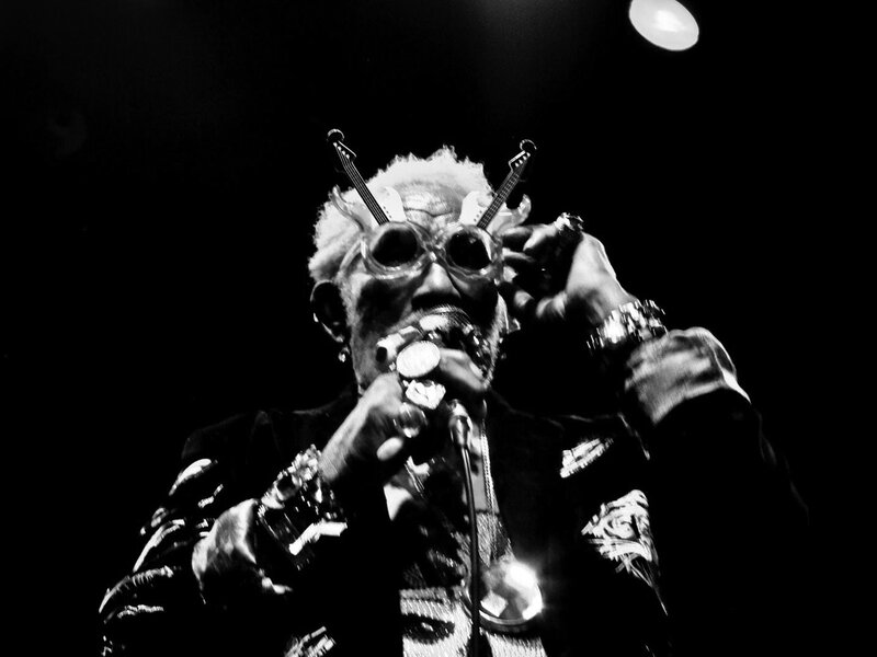 Musician performing on stage