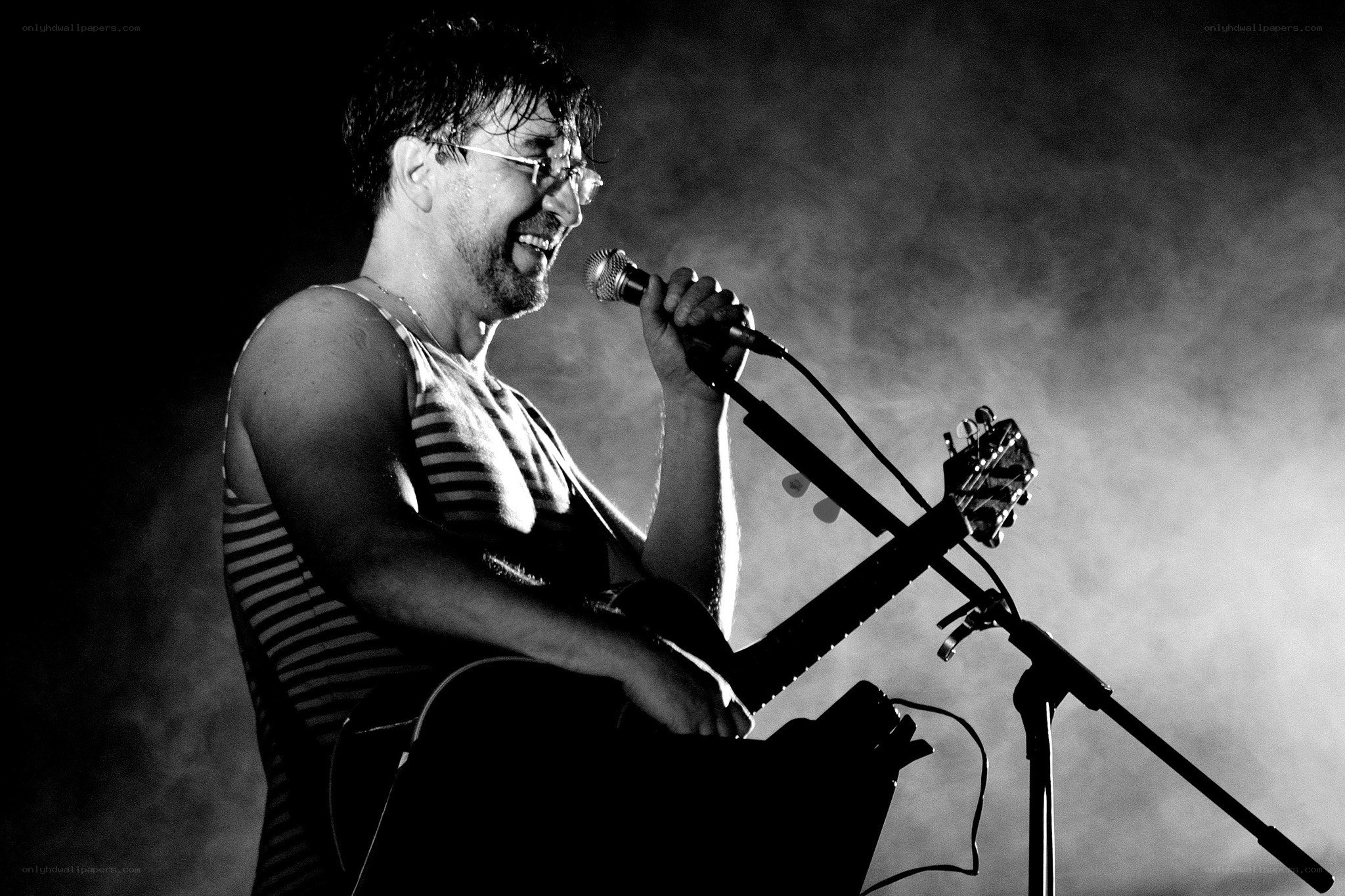 Musician performing on stage