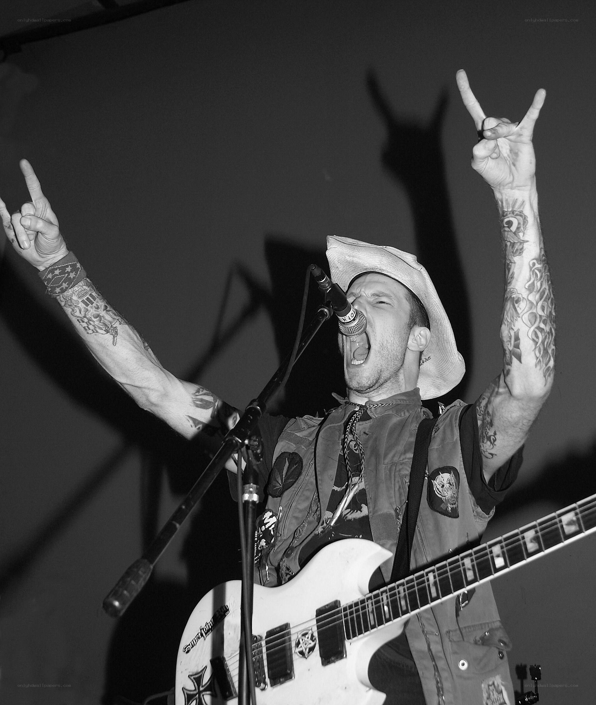 Musician performing on stage