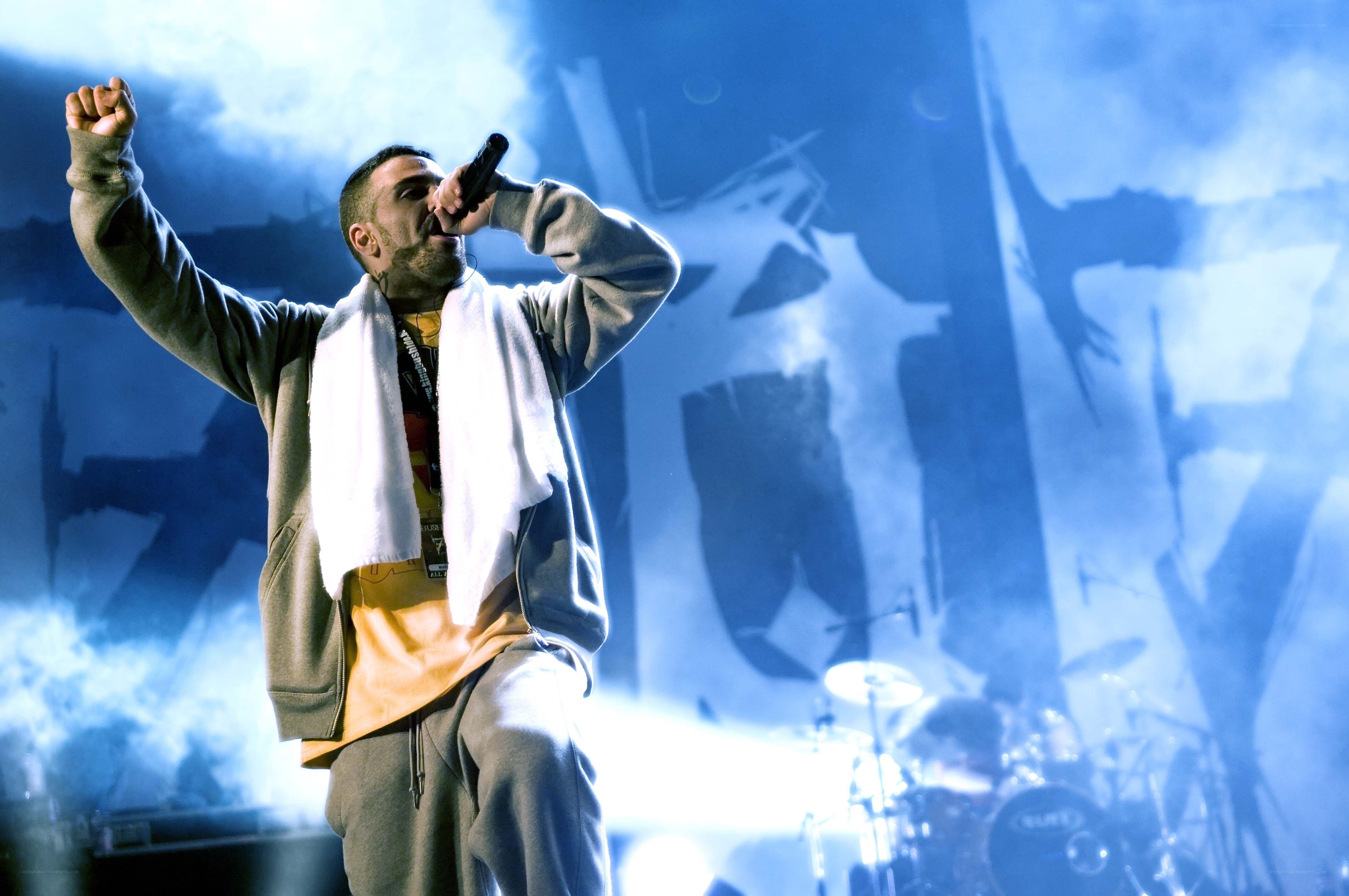Musician performing on stage