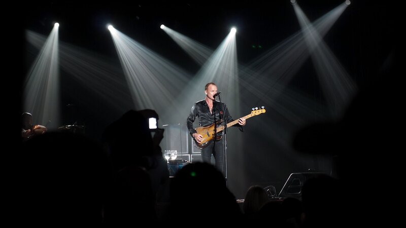 Musician performing on stage
