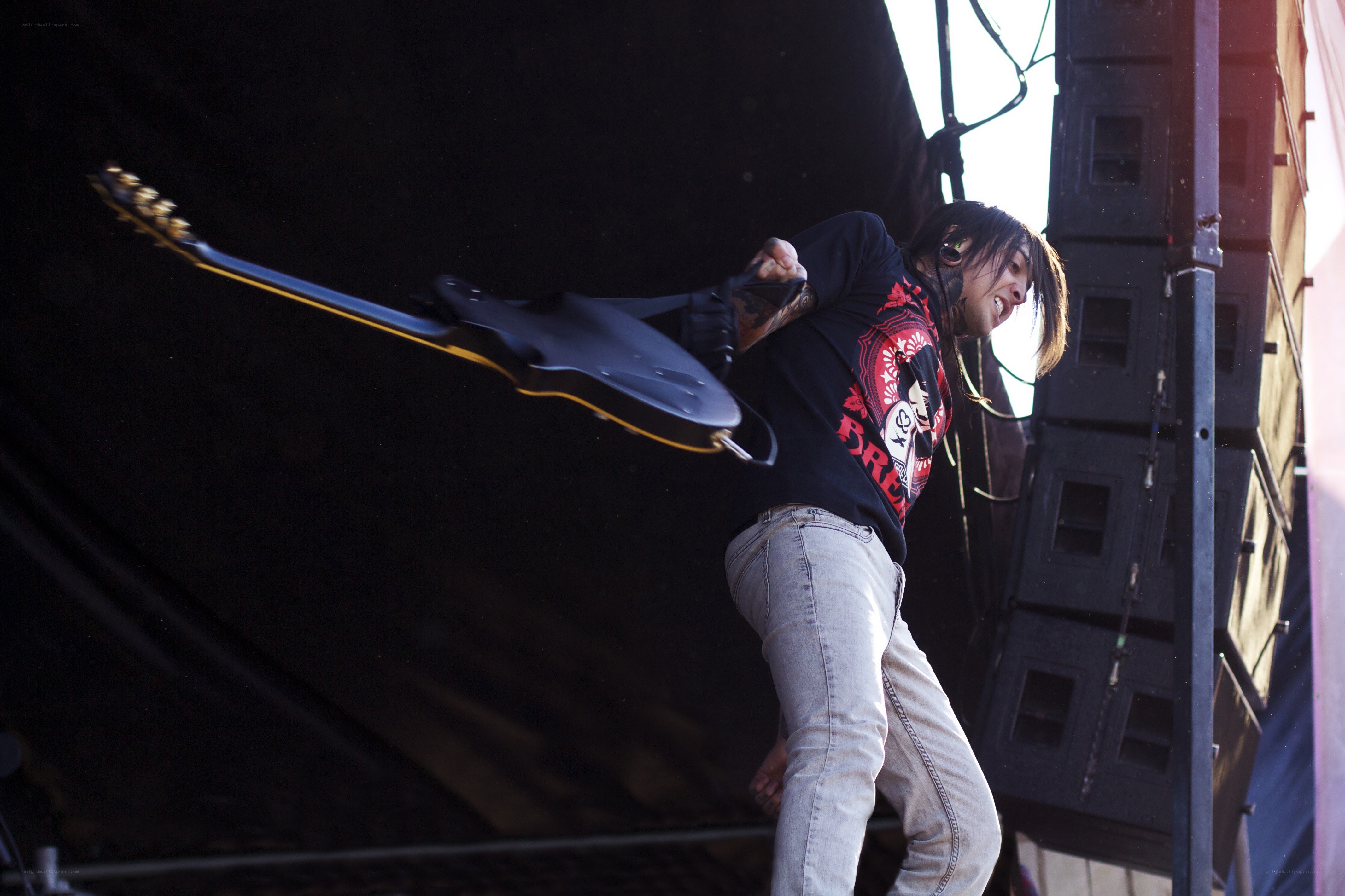 Musician performing on stage
