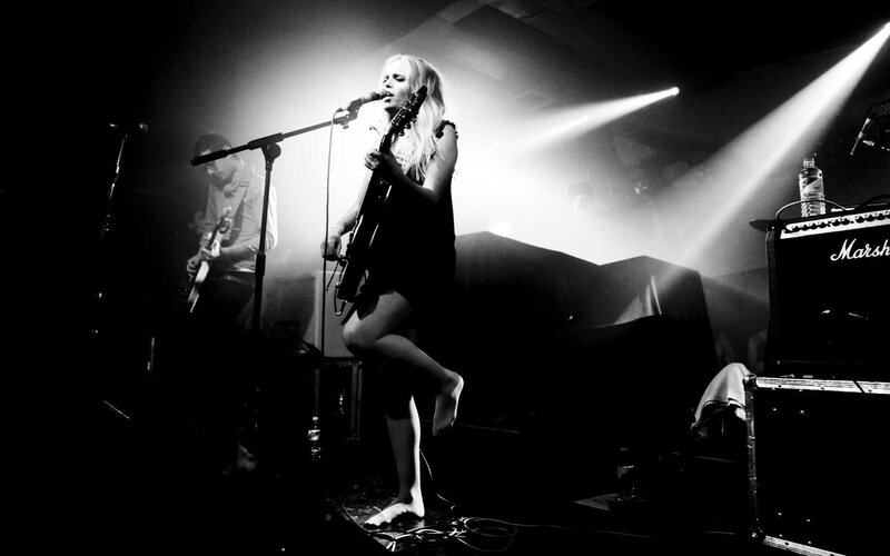 Musician performing on stage