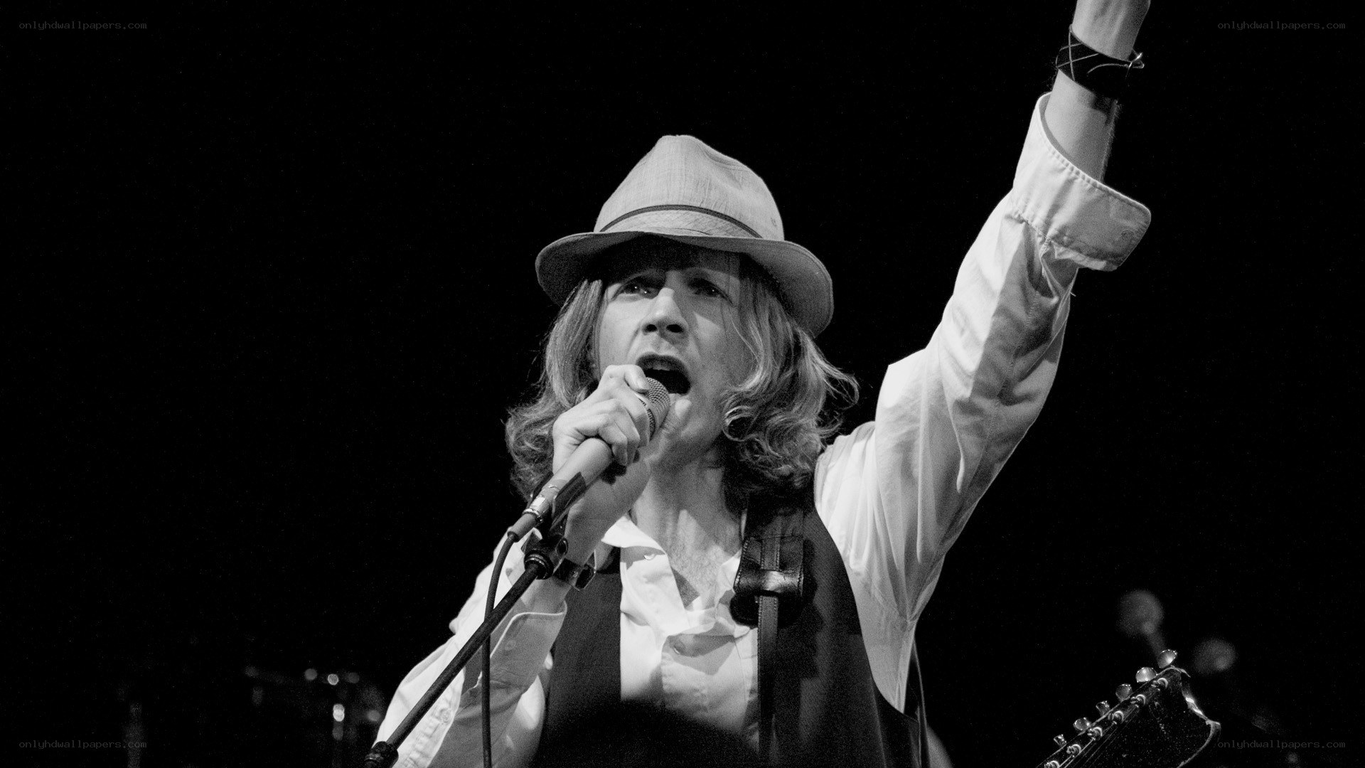 Musician performing on stage