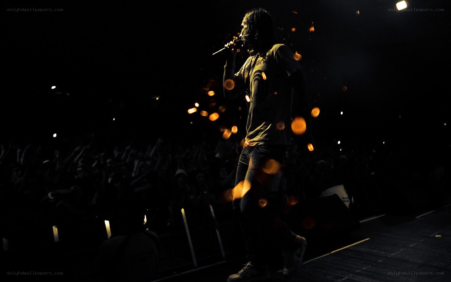Musician performing on stage