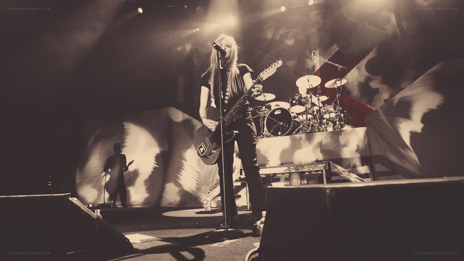 Musician performing on stage