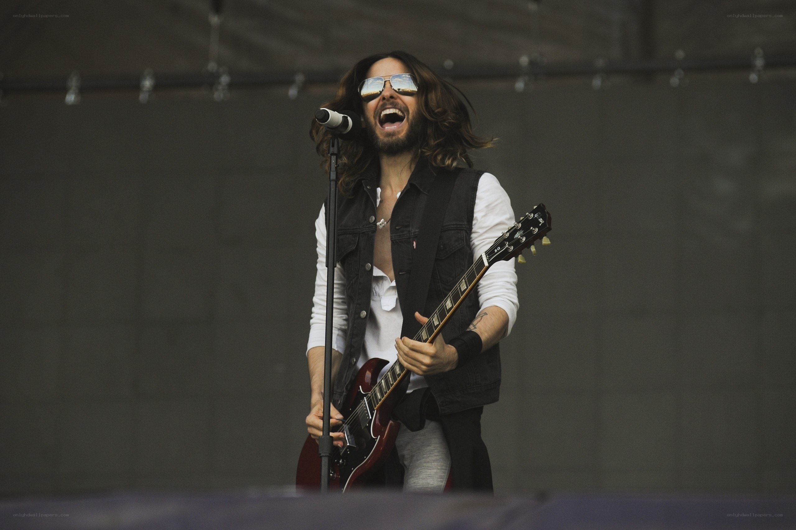 Musician performing on stage