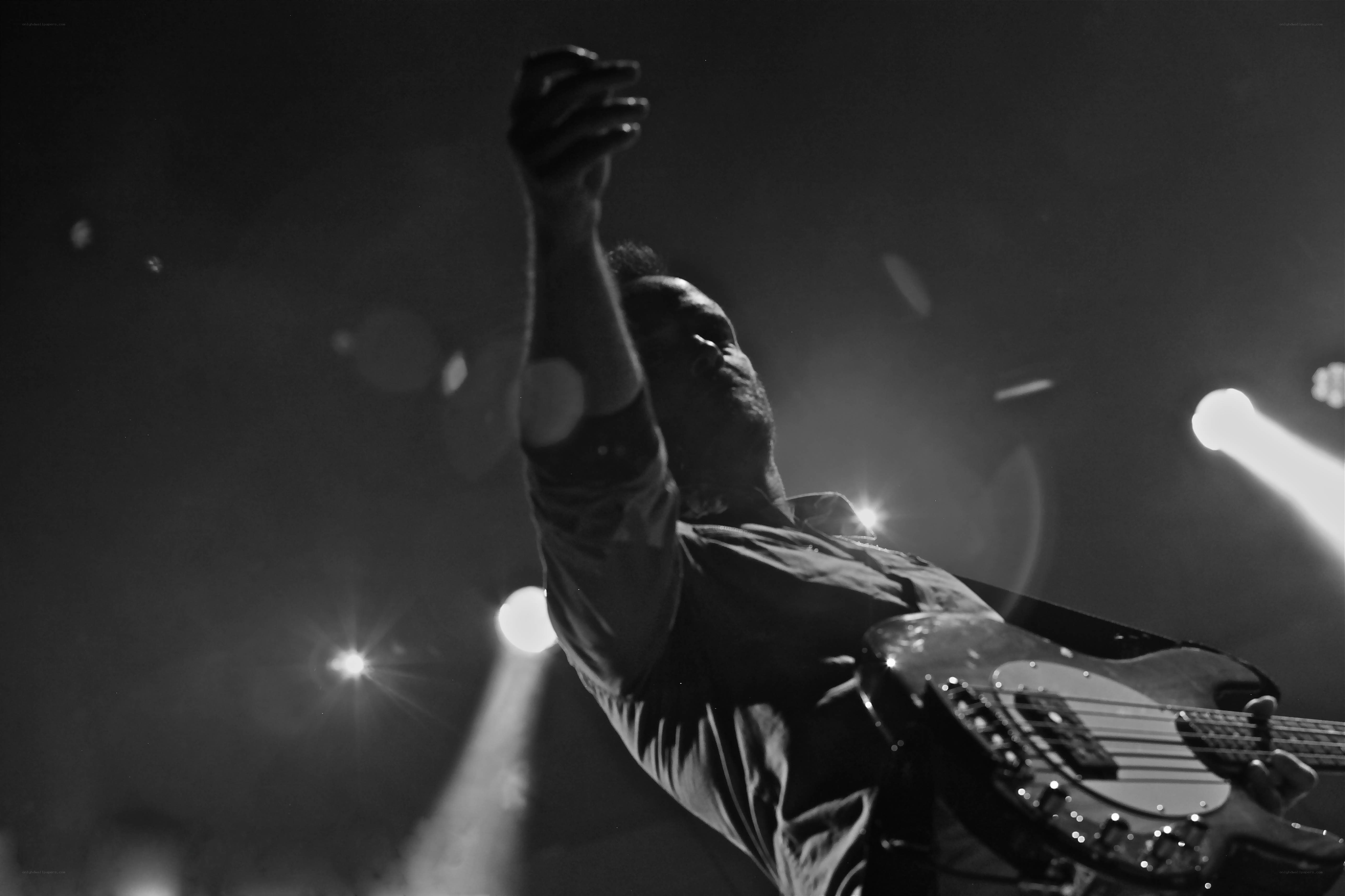 Musician performing on stage