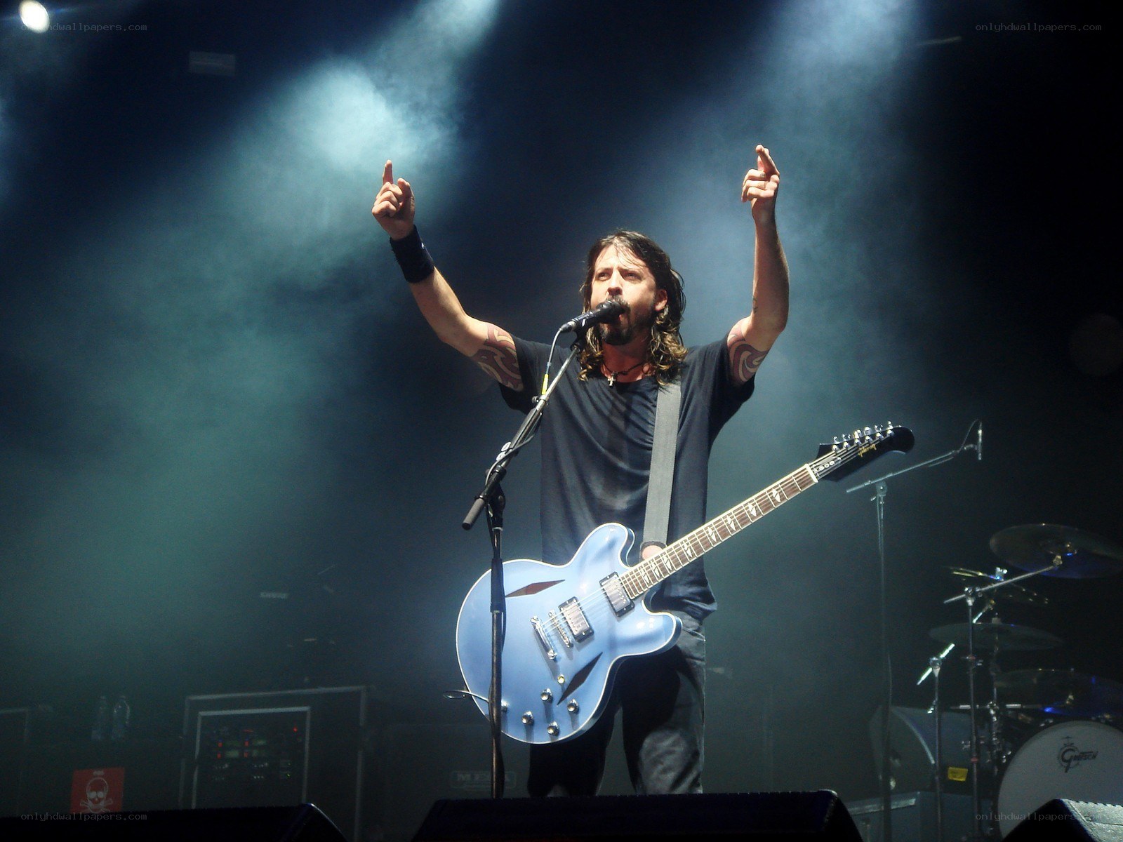 Musician performing on stage