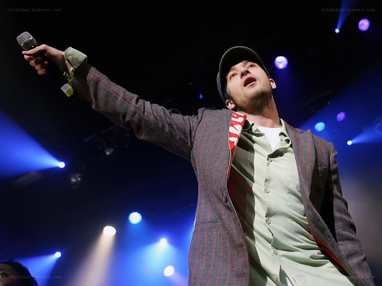 Musician performing on stage