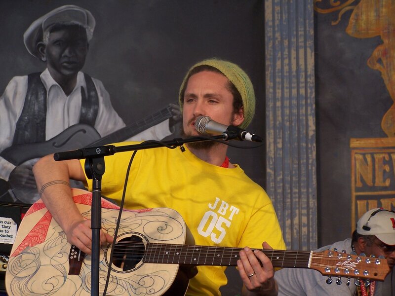 Musician performing on stage