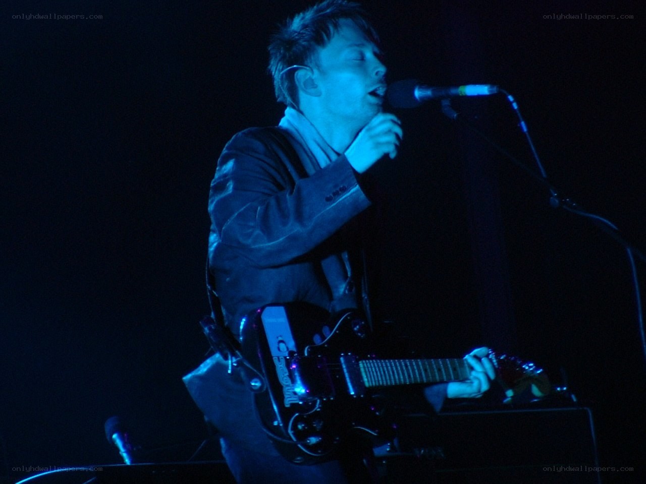 Musician performing on stage