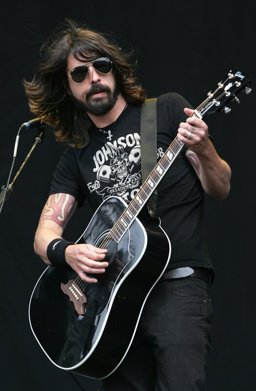 Musician playing acoustic guitar