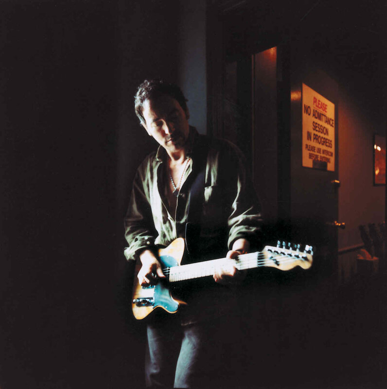 Musician playing electric guitar