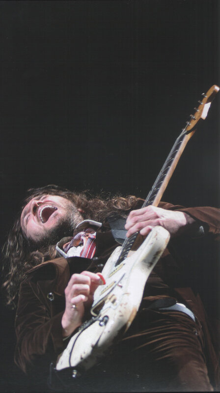 Musician playing electric guitar