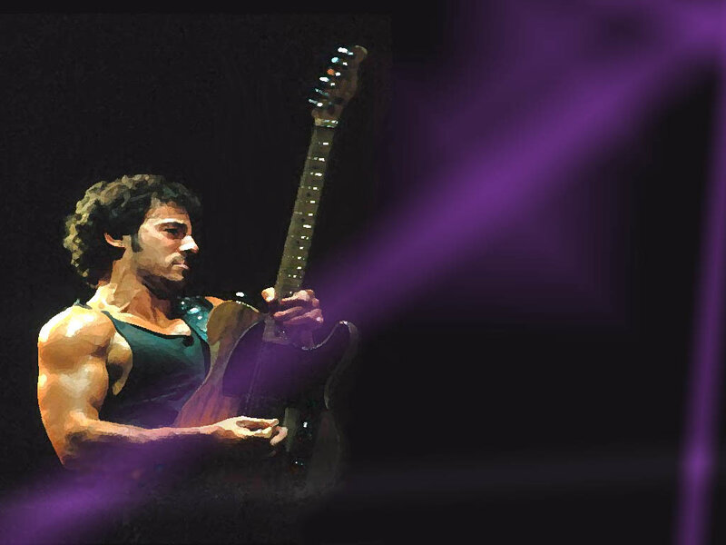 Musician playing electric guitar