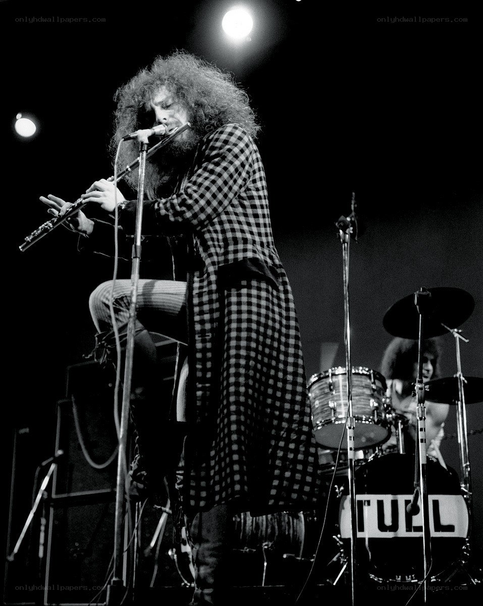Musician playing flute on stage