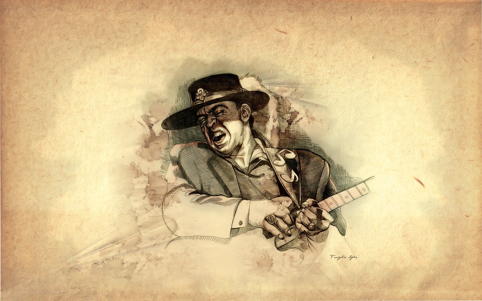 musician playing guitar