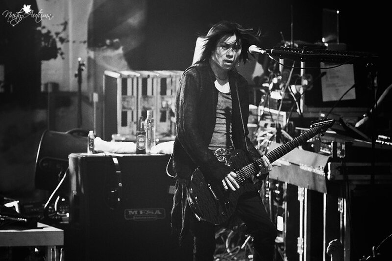 Musician Playing Guitar — Black, Intense, Night