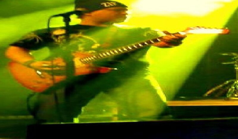 Musician Playing Guitar — Green, Energetic