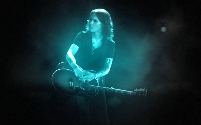 Musician Playing Guitar — Teal