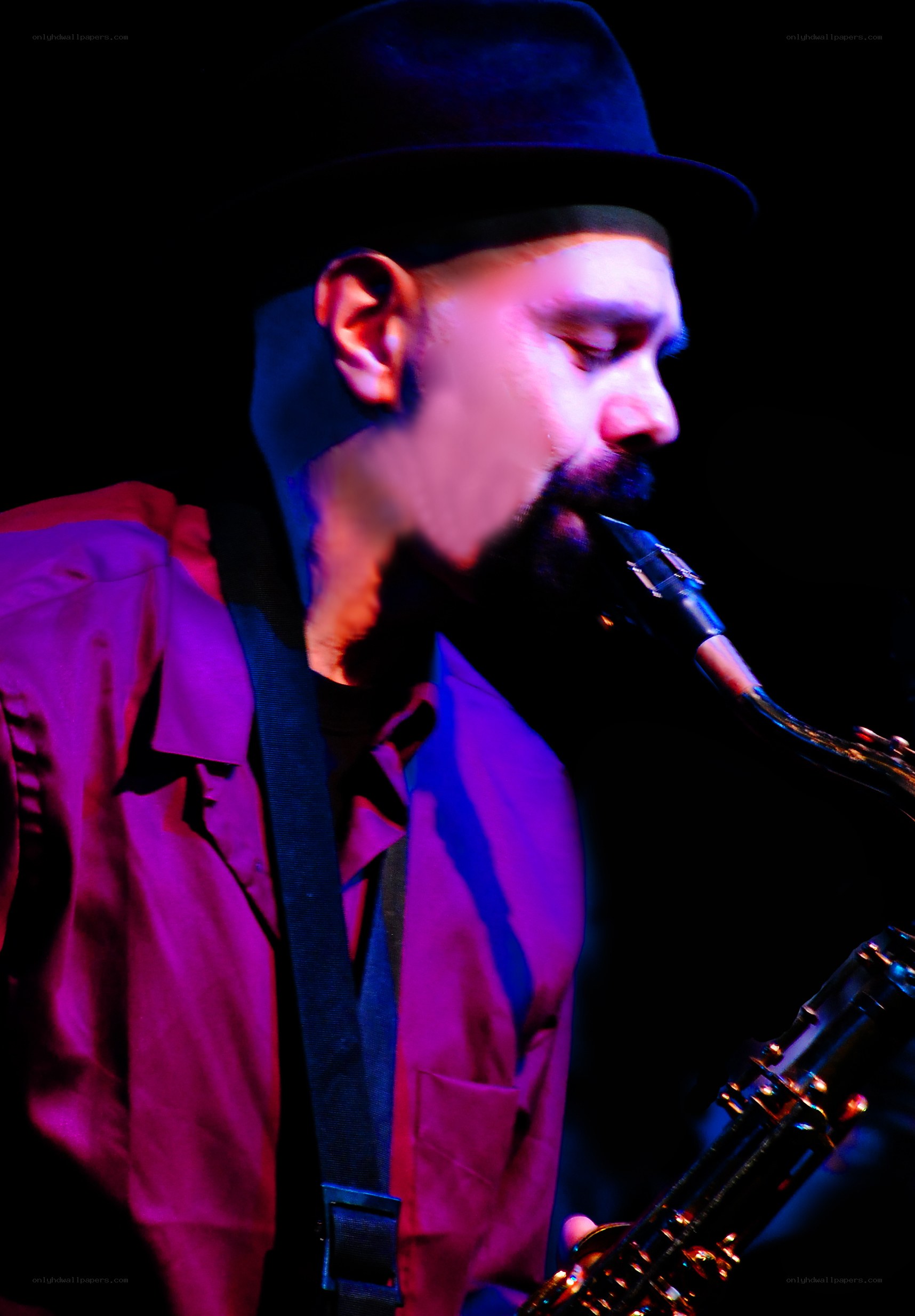 musician playing saxophone