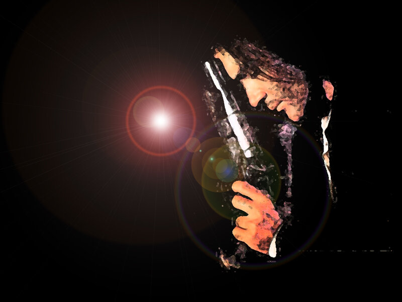 musician playing saxophone