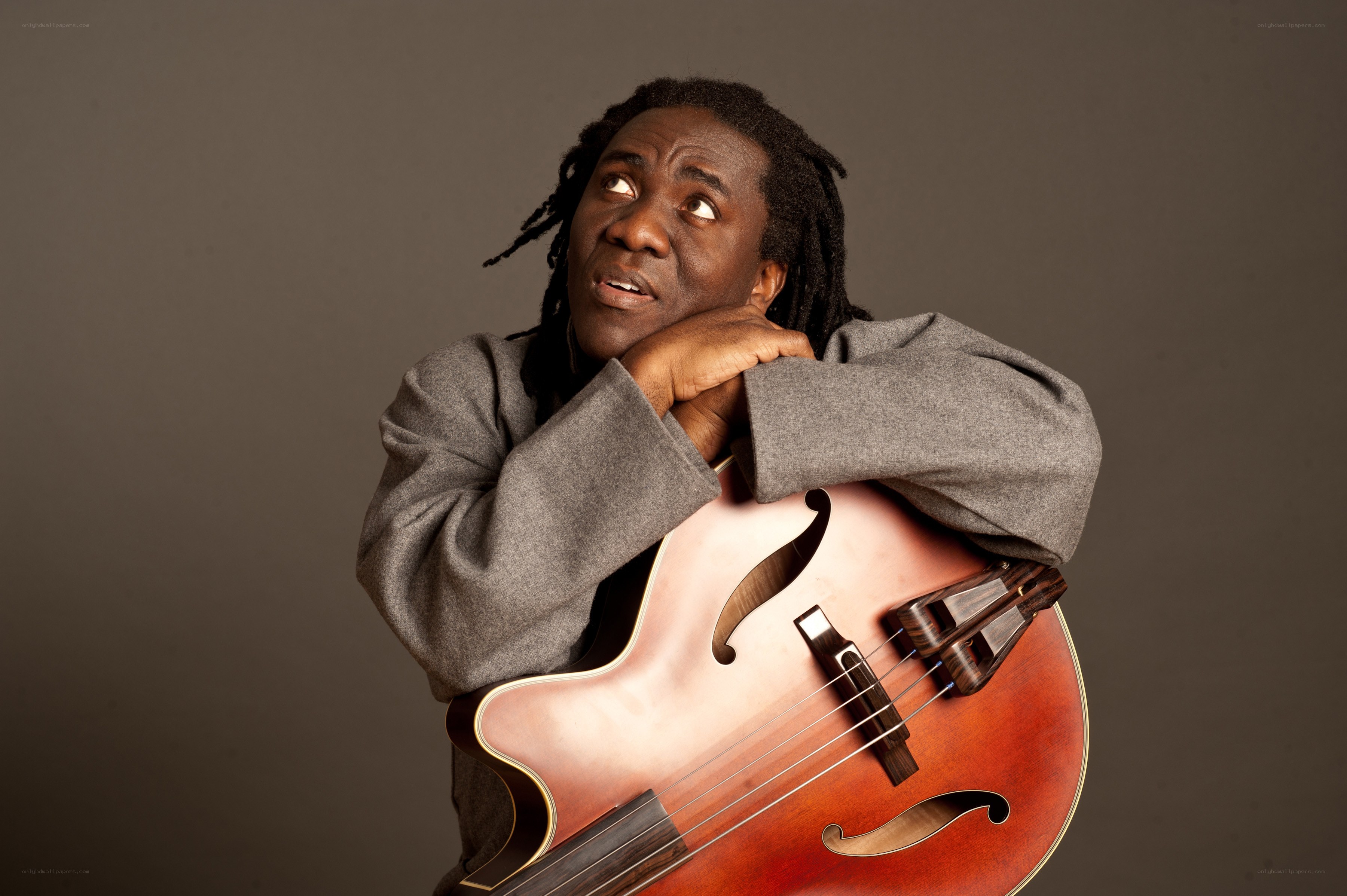 Musician with bass guitar