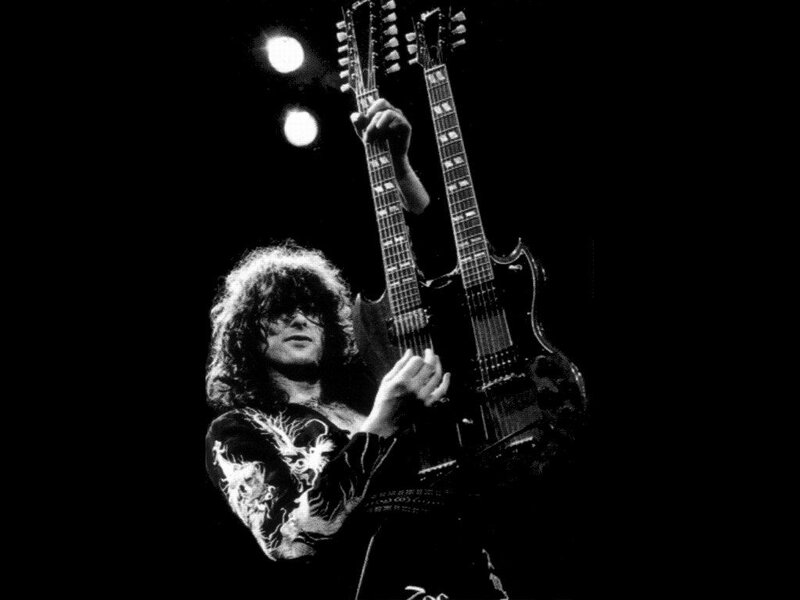 Musician with Double-neck Guitar — Black
