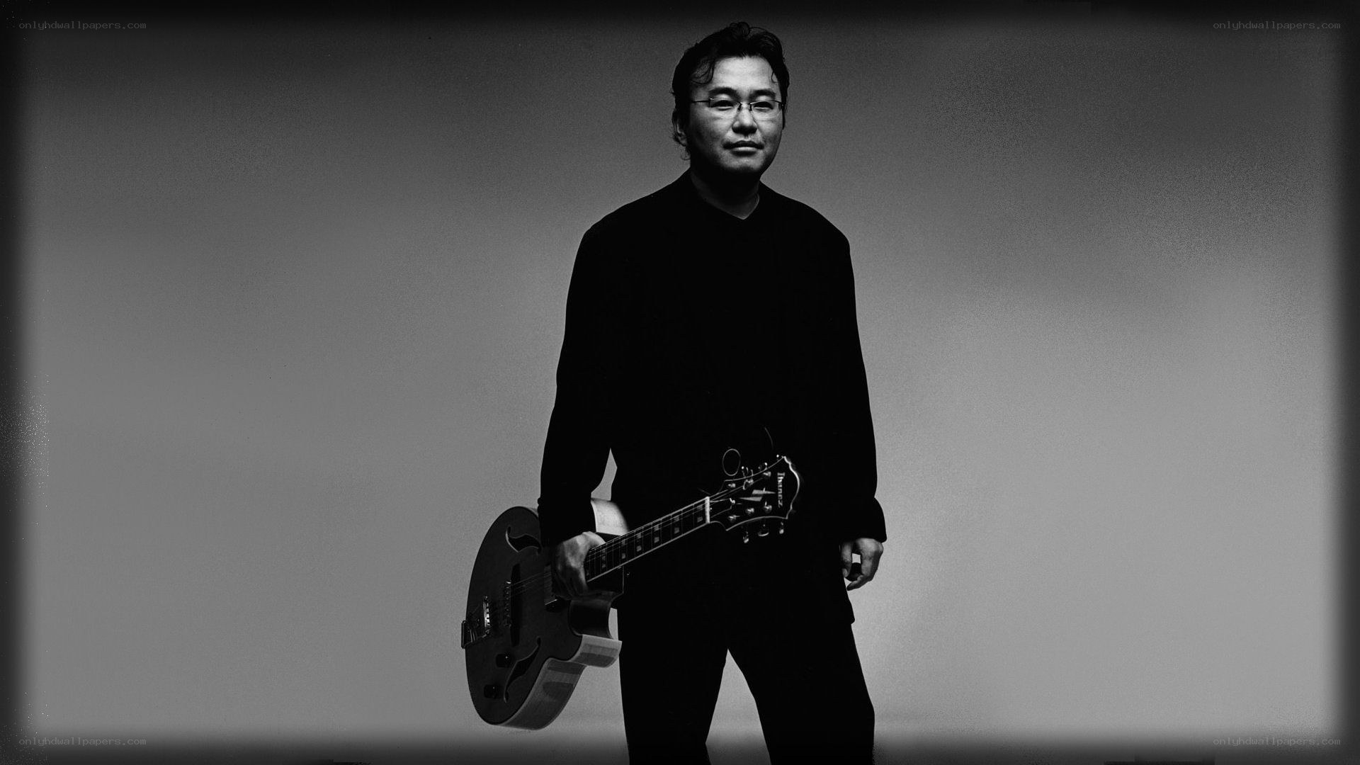 musician with electric guitar