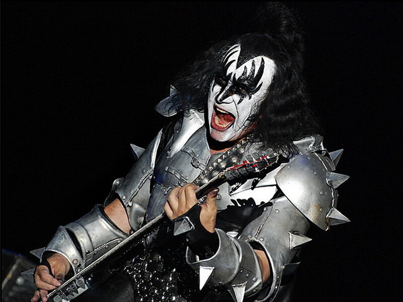 Musician with Face Paint — Black, Dramatic, Night