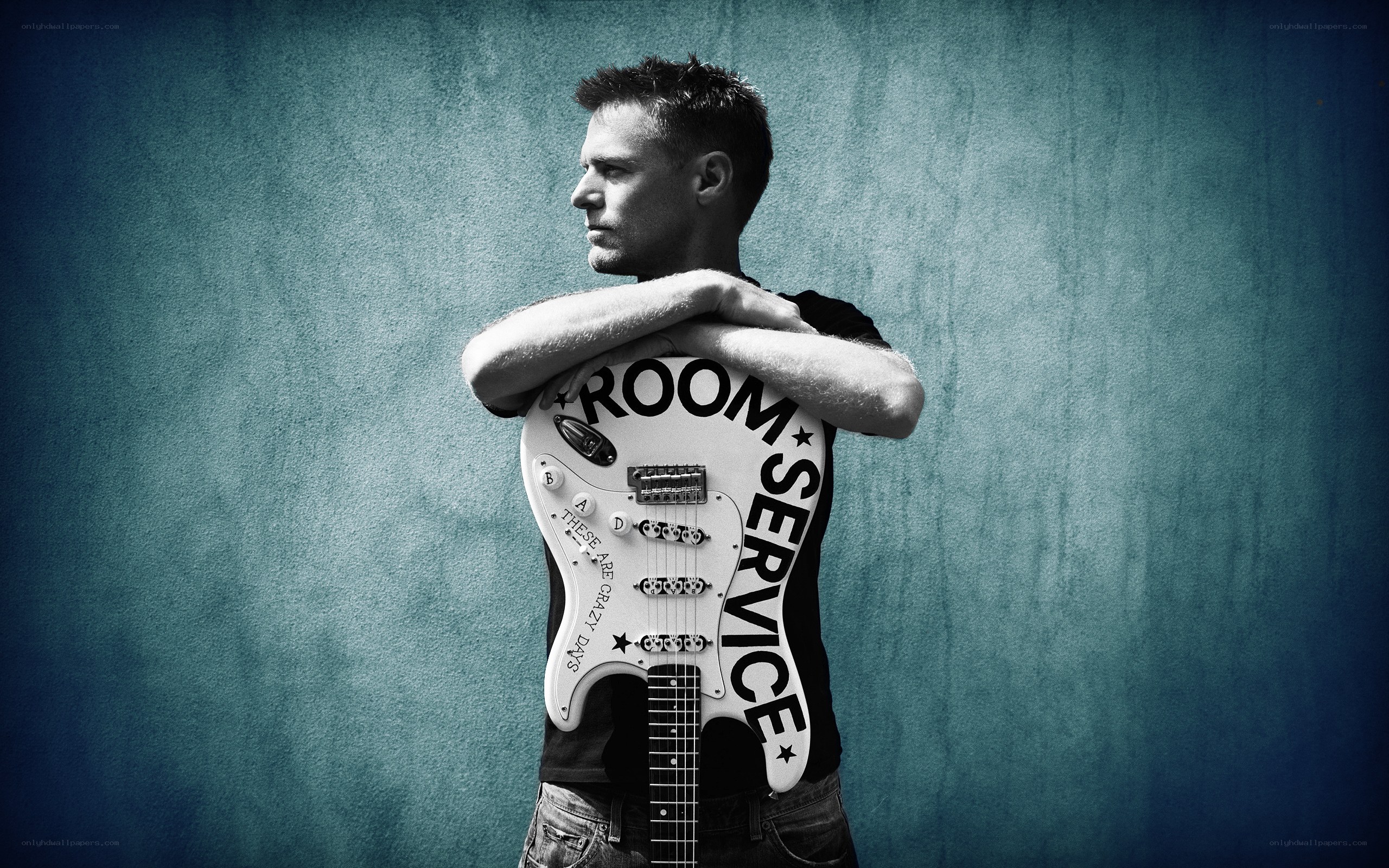 Musician with guitar