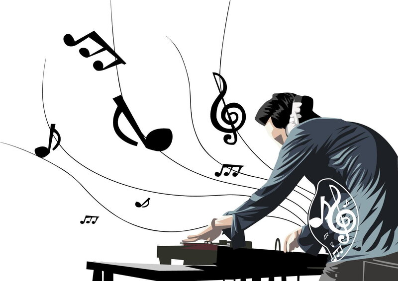 musician with headphones