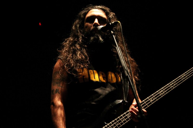 Musician with Long Hair — Black, Dramatic
