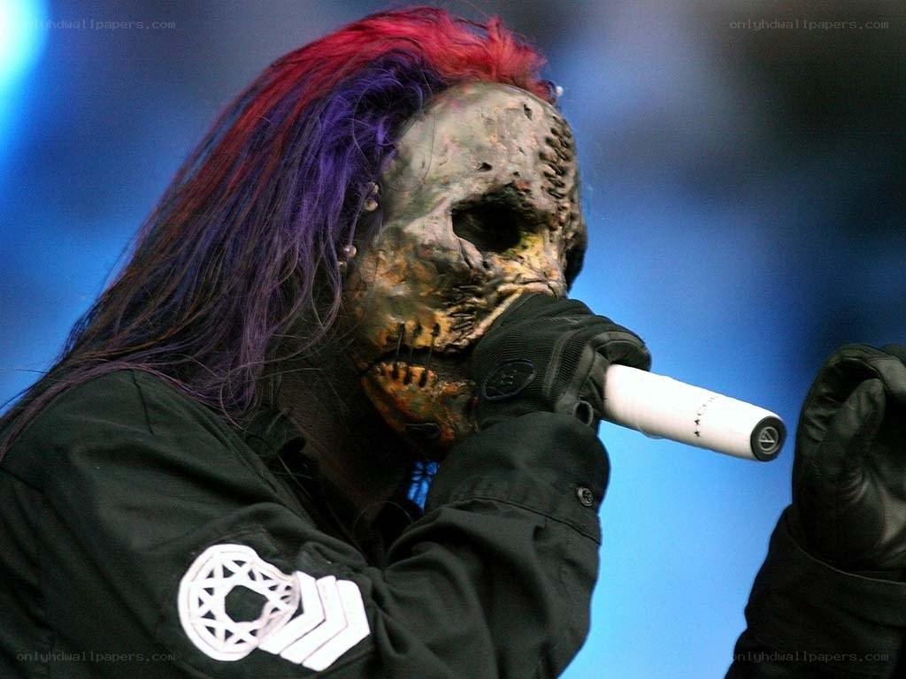 Musician with skull mask performing