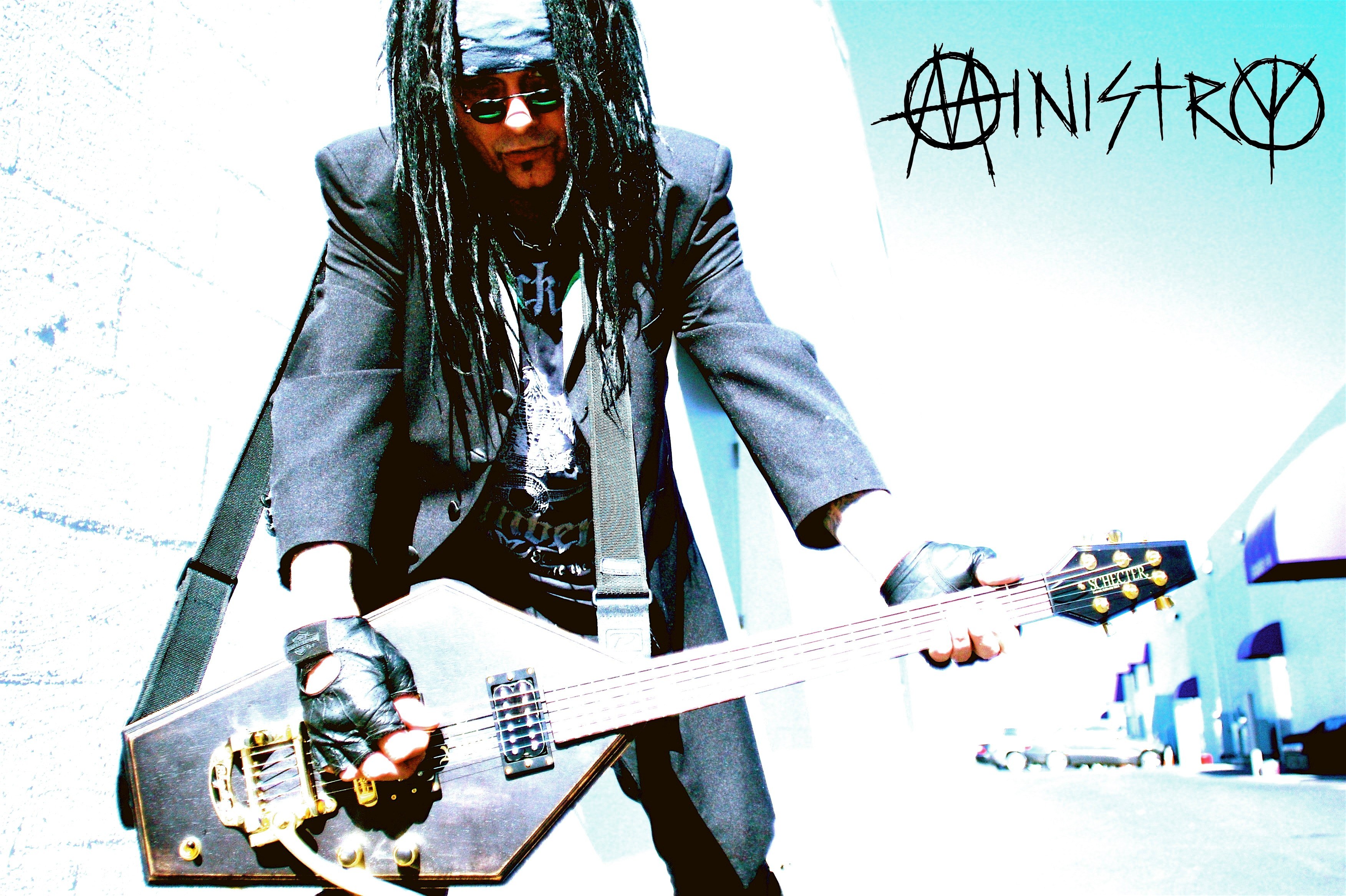Musician with unique guitar