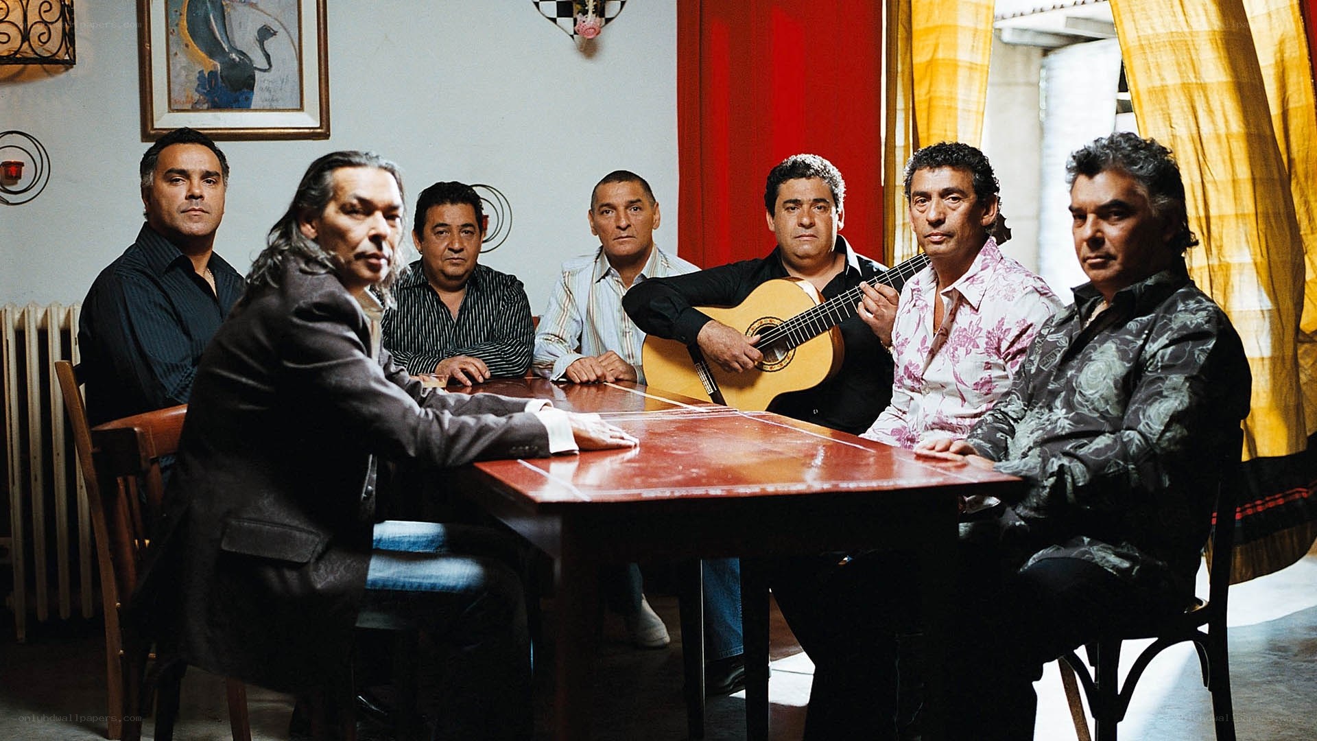 musicians at a table