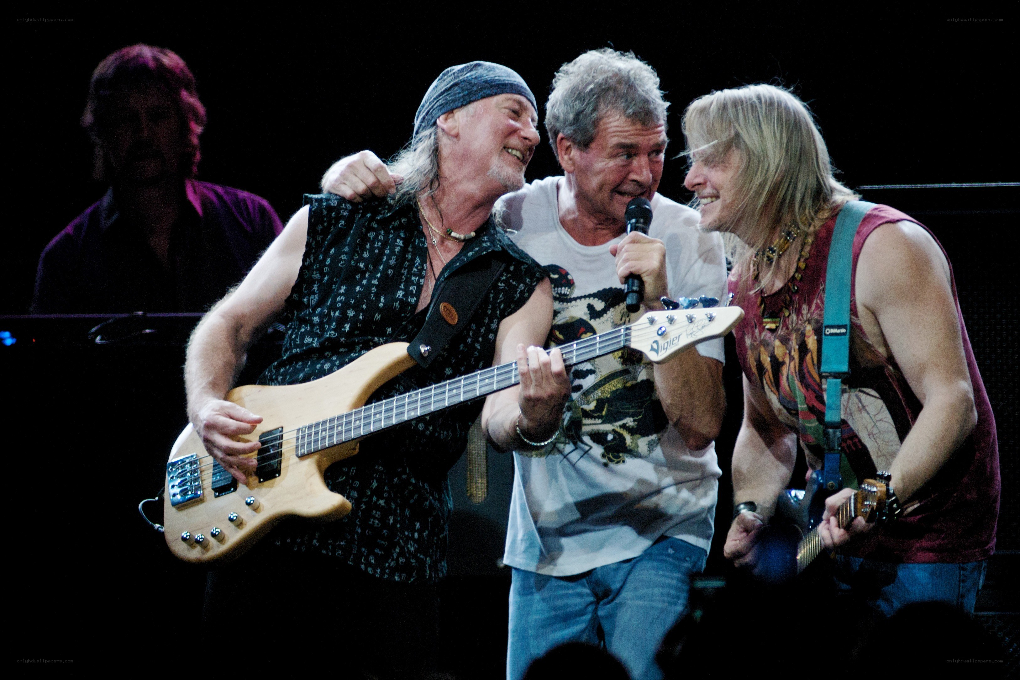 Musicians on stage together