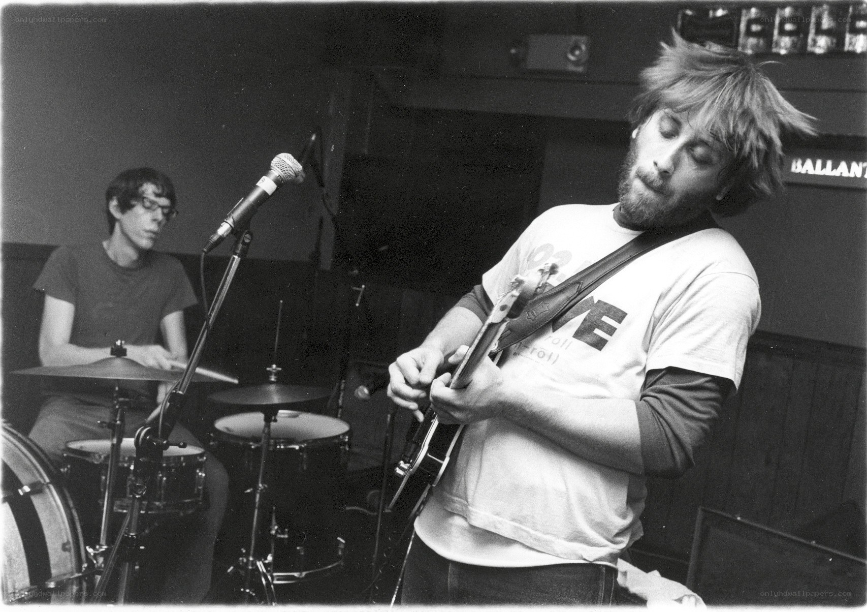 Musicians performing live