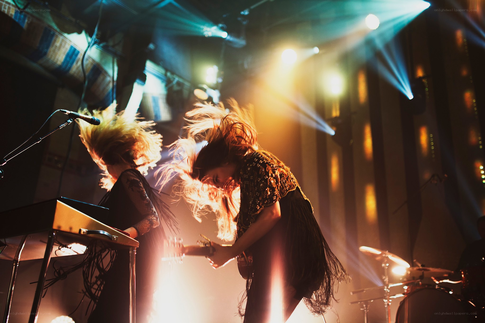 Musicians performing on stage