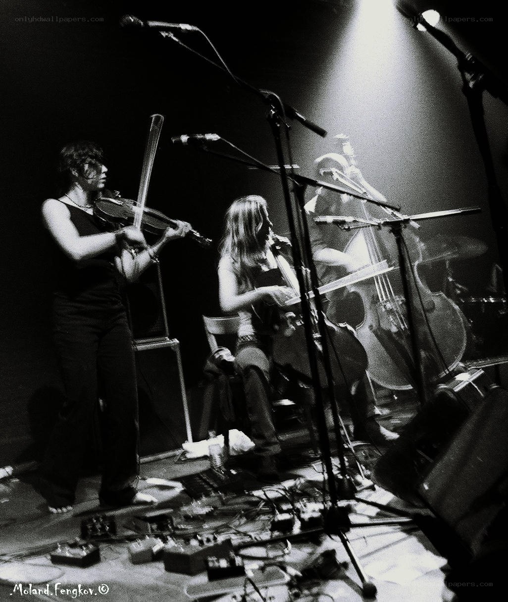 Musicians performing on stage