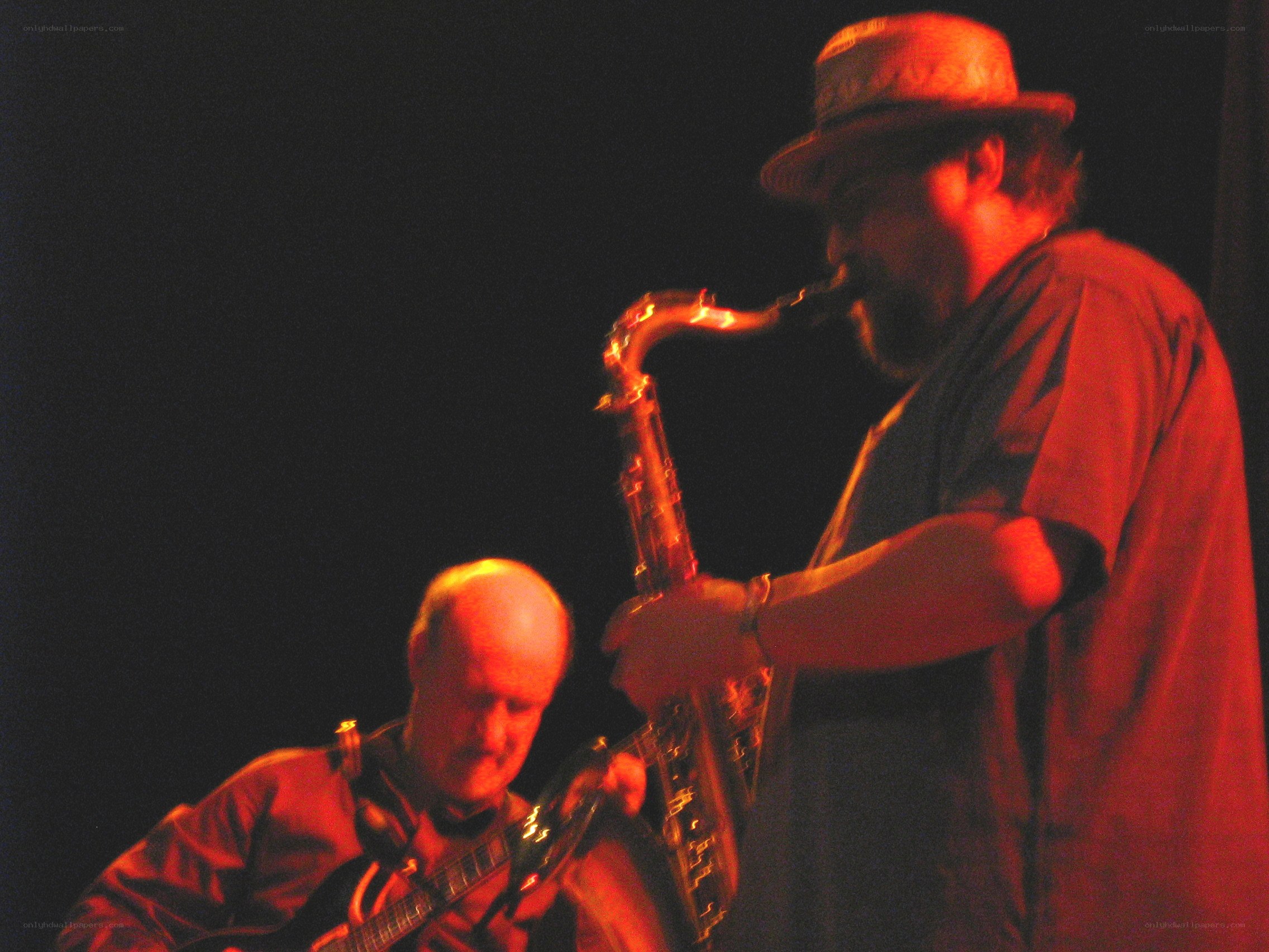 Musicians performing on stage