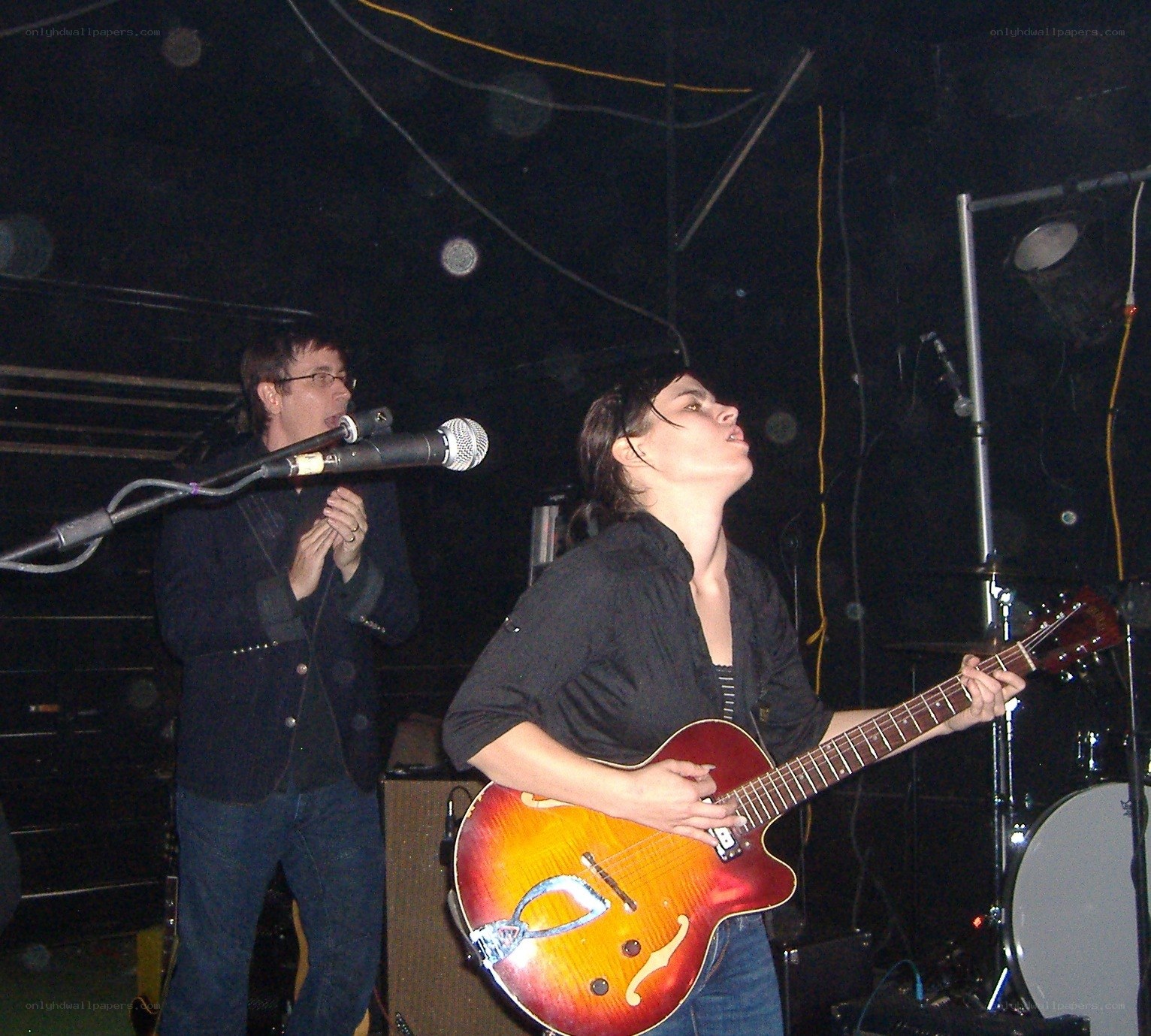 Musicians performing on stage