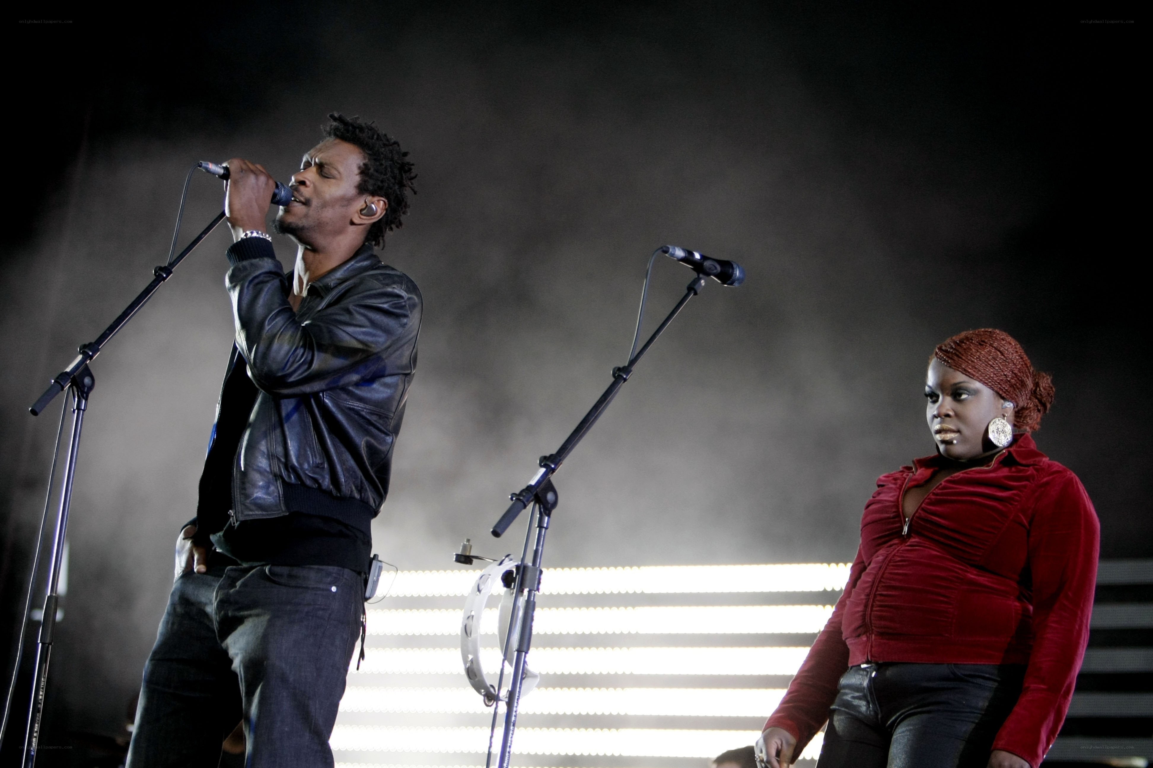 Musicians performing on stage